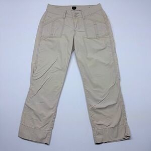 Jag Jeans Khaki Ripstop Cargo Pants Womens 4 Beige Straight Leg Utility Stretch